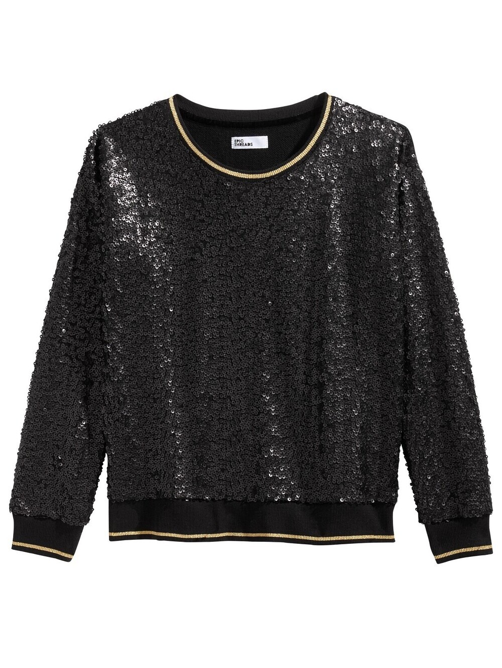 Epic Threads Big Kid Girls Sequin Sweater Size L